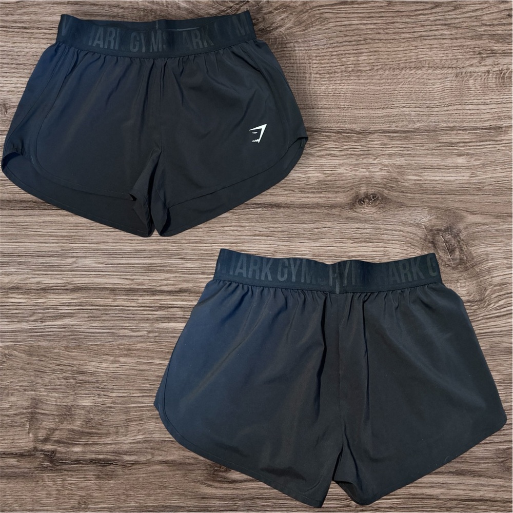 Gymshark Black Athletic Shorts Lightweight Elastic Waist